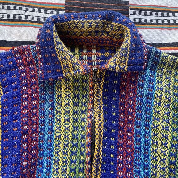 Vintage Spirit Of The Andes Wool Blend Zip Up Sweater Coat. M/L. Pockets! - Picture 8 of 16